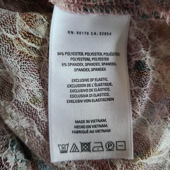 Anthropologie Akemi‎ Kin Fairy Blouse Top SZ Large Cottagecore Sheer Floral Pink - Picture 12 of 13